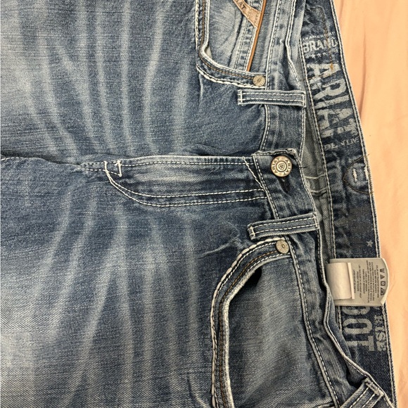 Ariat jeans white stitching relaxed fit amazing condition #baggy #jnco #relaxed - Picture 10 of 11